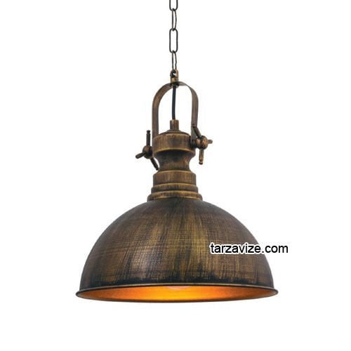 Tarzavize TRT13 Dekoratif Eskitme Tekli Retro Modern Sarkıt Avize