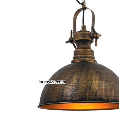 Tarzavize TRT13 Dekoratif Eskitme Tekli Retro Modern Sarkıt Avize