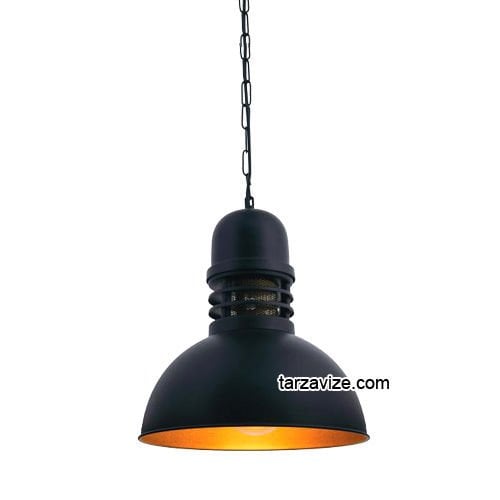 Tarzavize TRT14 Dekoratif Siyah Tekli Retro Modern Sarkıt Avize