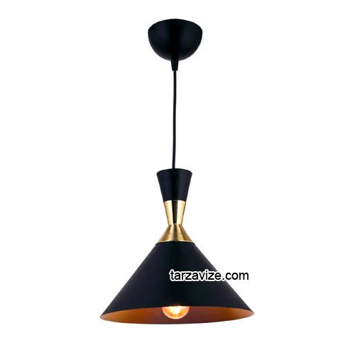 Tarzavize TRT17 Dekoratif Siyah Tekli Retro Modern Sarkıt Avize