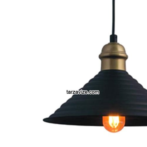 Tarzavize TRT26 Dekoratif Siyah Tekli Retro Modern Sarkıt Avize