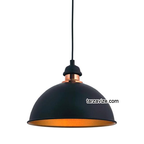 Tarzavize TRT27 Dekoratif Siyah Tekli Retro Modern Sarkıt Avize