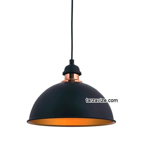 Tarzavize TRT27 Dekoratif Siyah Tekli Retro Modern Sarkıt Avize