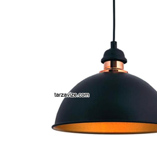 Tarzavize TRT27 Dekoratif Siyah Tekli Retro Modern Sarkıt Avize