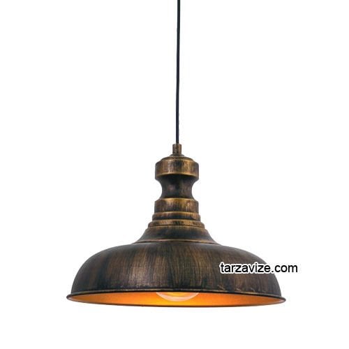 Tarzavize TRT28 Dekoratif Eskitme Tekli Retro Modern Sarkıt Avize