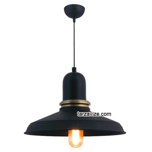 Tarzavize TRT31 Dekoratif Siyah Tekli Retro Modern Sarkıt Avize