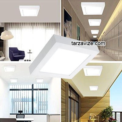 Tarzavize 18-20 Watt Sıva Üstü Kare Led Panel Armatür Günışığı