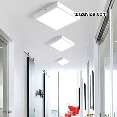 Tarzavize 18-20 Watt Sıva Üstü Kare Led Panel Armatür Günışığı