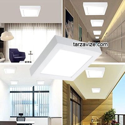 Tarzavize 18-20 Watt Sıva Üstü Kare Led Panel Armatür Beyaz Işık