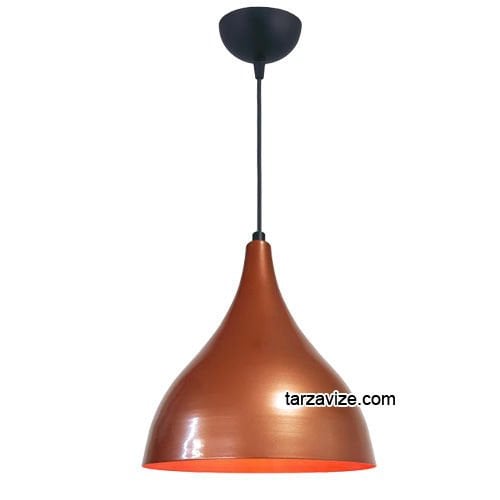 Tarzavize TRT37 Dekoratif Bakır Tekli Retro Modern Sarkıt Avize