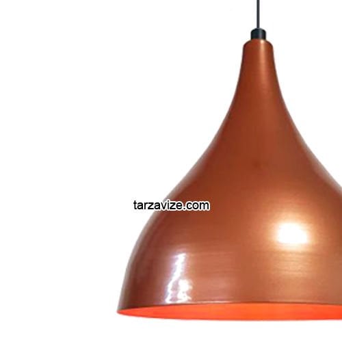 Tarzavize TRT37 Dekoratif Bakır Tekli Retro Modern Sarkıt Avize