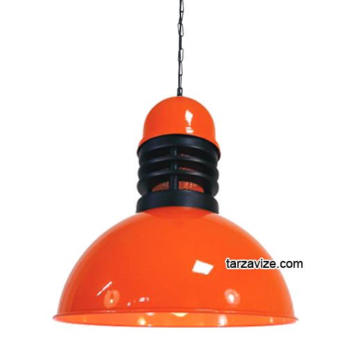 Tarzavize TRT43 Dekoratif Turuncu Tekli Retro Modern Sarkıt Avize