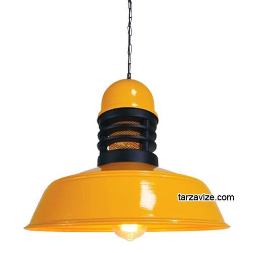 Tarzavize TRT44 Dekoratif Sarı Tekli Retro Modern Sarkıt Avize