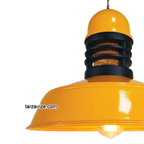 Tarzavize TRT44 Dekoratif Sarı Tekli Retro Modern Sarkıt Avize