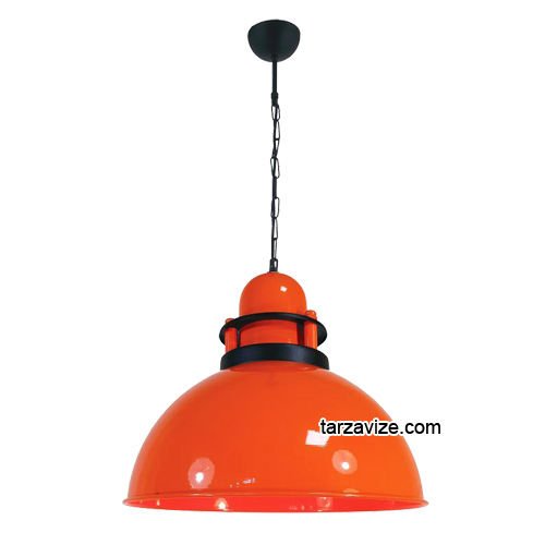 Tarzavize TRT45 Dekoratif Turuncu Tekli Retro Modern Sarkıt Avize