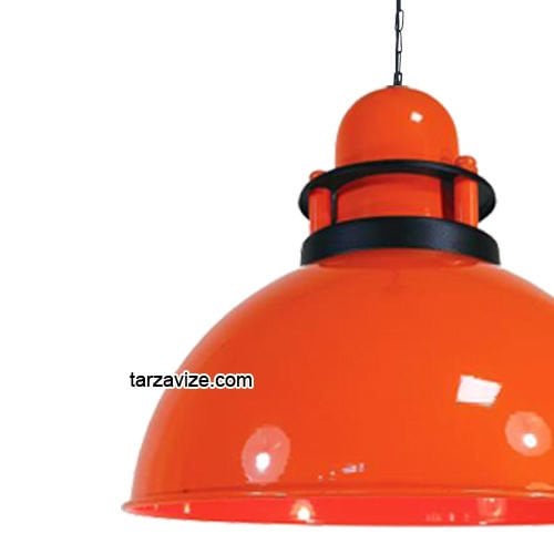 Tarzavize TRT45 Dekoratif Turuncu Tekli Retro Modern Sarkıt Avize
