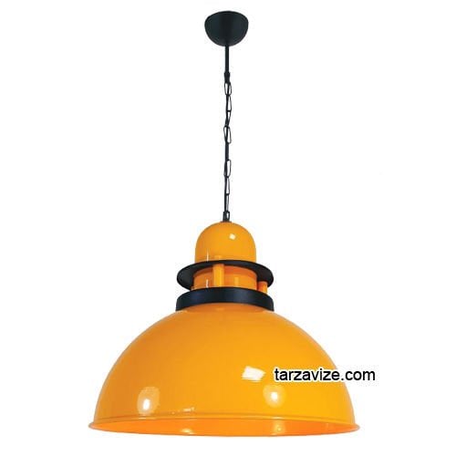 Tarzavize TRT46 Dekoratif Sarı Tekli Retro Modern Sarkıt Avize