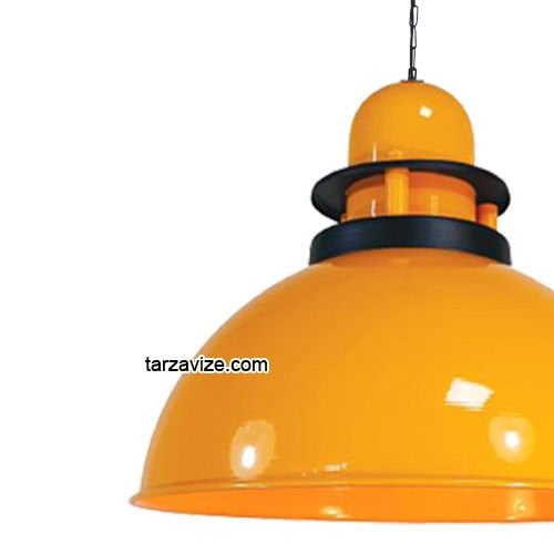 Tarzavize TRT46 Dekoratif Sarı Tekli Retro Modern Sarkıt Avize