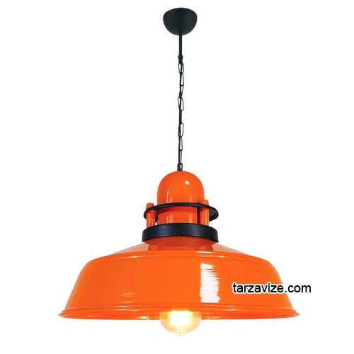 Tarzavize TRT47 Dekoratif Turuncu Tekli Retro Modern Sarkıt Avize