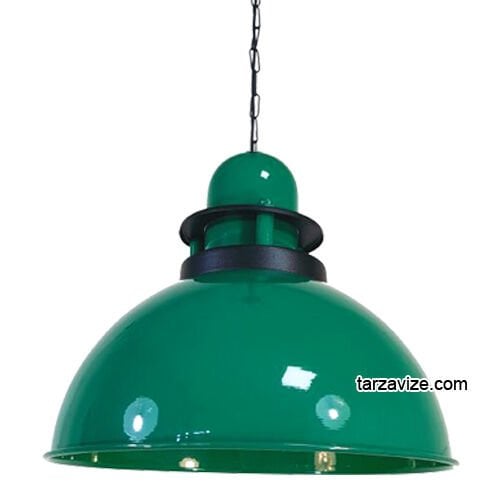 Tarzavize TRT49 Dekoratif Yeşil Tekli Retro Modern Sarkıt Avize