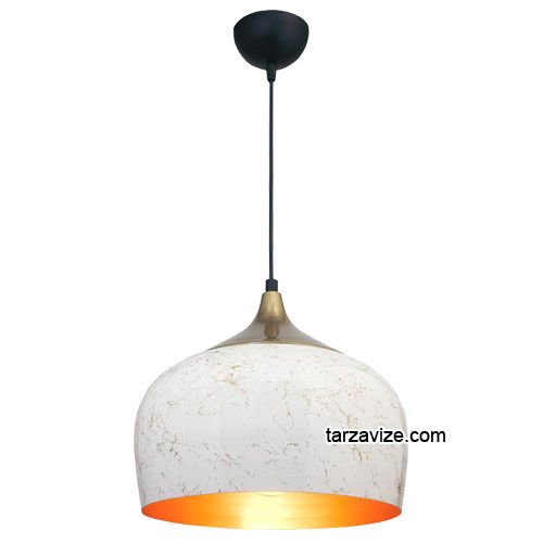 Tarzavize TRT50 Dekoratif Beyaz Tekli Retro Modern Sarkıt Avize