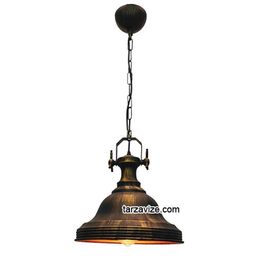 Tarzavize TRT53 Dekoratif Eskitme Tekli Retro Modern Sarkıt Avize