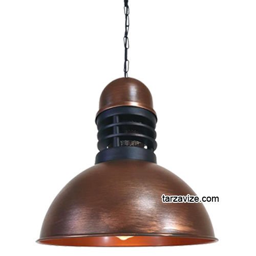 Tarzavize TRT54 Dekoratif Bakır Eskitme Tekli Retro Modern Sarkıt Avize