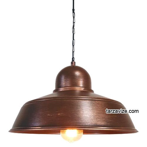 Tarzavize TRT56 Dekoratif Bakır Eskitme Tekli Retro Modern Sarkıt Avize
