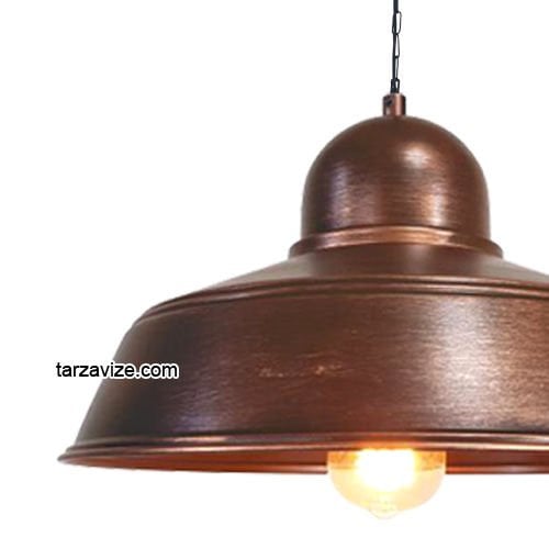 Tarzavize TRT56 Dekoratif Bakır Eskitme Tekli Retro Modern Sarkıt Avize