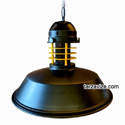 Dekoratif Siyah Tekli Retro Modern Tarz Avize