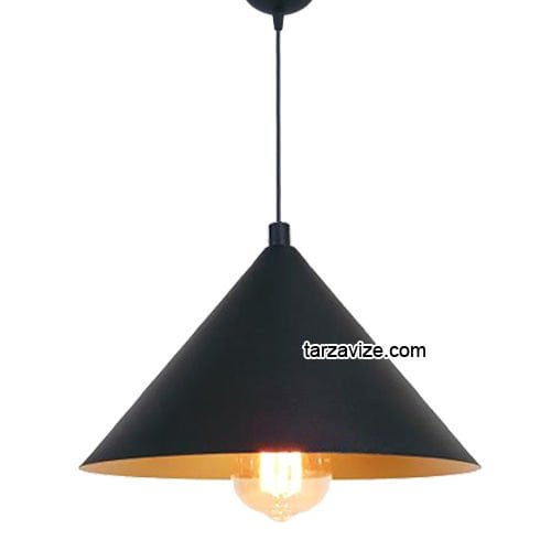 Tarzavize TRT68 Dekoratif Siyah Tekli Retro Modern Sarkıt Avize