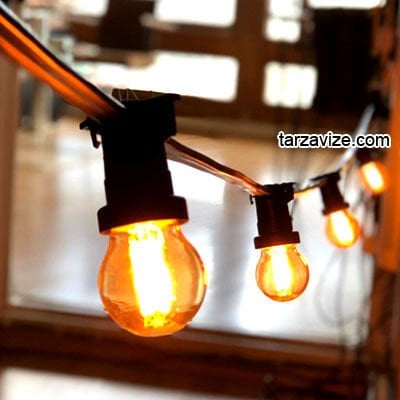 Tarzavize Sıralı Bahçe Aydınlatma, Seyyar Bahçe Işıklandırma Kablosu 50 cm Aralıklı