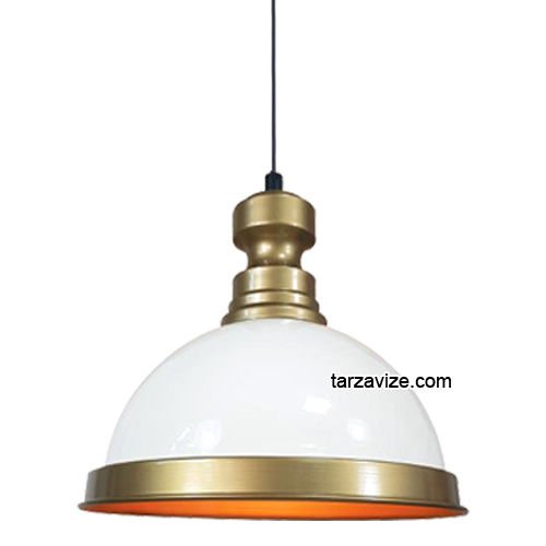 Tarzavize TRT70 Dekoratif Beyaz Tekli Retro Modern Sarkıt Avize