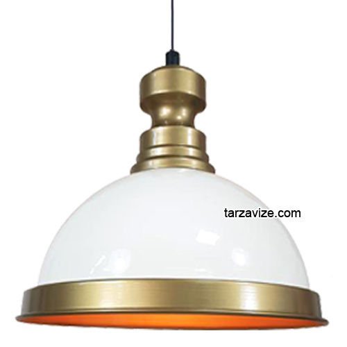 Tarzavize TRT70 Dekoratif Beyaz Tekli Retro Modern Sarkıt Avize