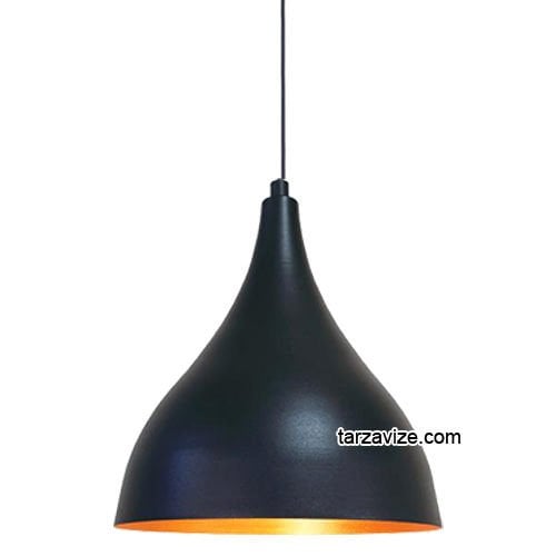 Tarzavize TRT73 Dekoratif Siyah Tekli Retro Modern Sarkıt Avize