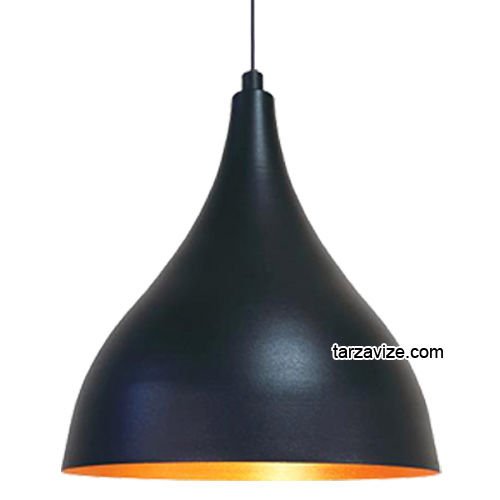 Tarzavize TRT73 Dekoratif Siyah Tekli Retro Modern Sarkıt Avize