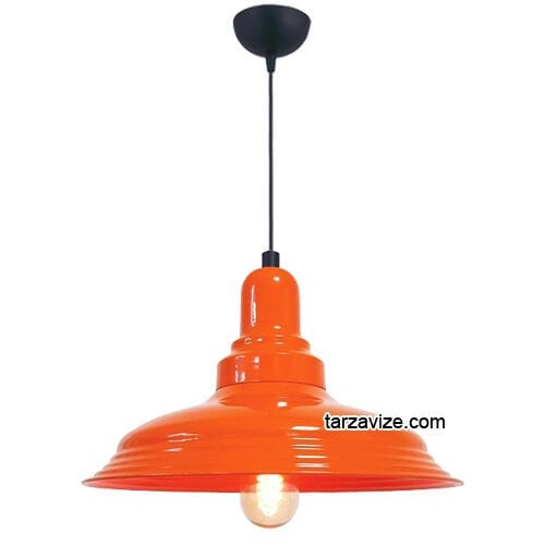 Tarzavize TRT75 Dekoratif Turuncu Tekli Retro Modern Sarkıt Avize