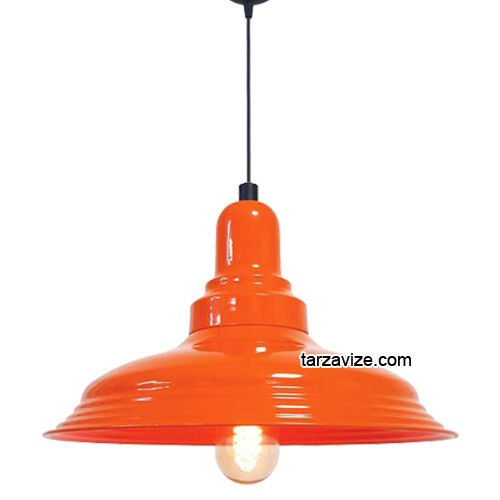 Tarzavize TRT75 Dekoratif Turuncu Tekli Retro Modern Sarkıt Avize