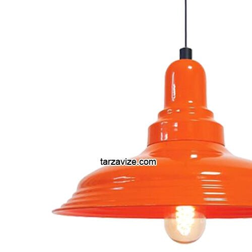Tarzavize TRT75 Dekoratif Turuncu Tekli Retro Modern Sarkıt Avize