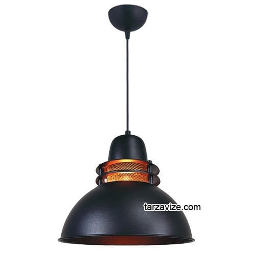 Tarzavize TRT76 Dekoratif Siyah Tekli Retro Modern Sarkıt Avize