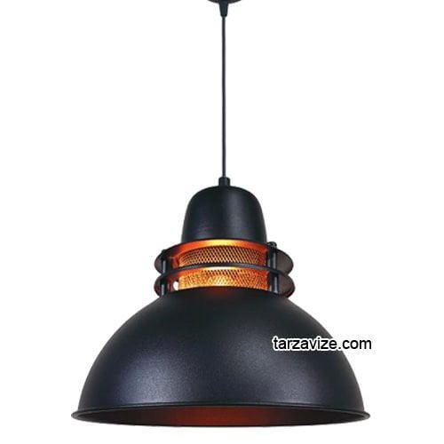 Tarzavize TRT76 Dekoratif Siyah Tekli Retro Modern Sarkıt Avize