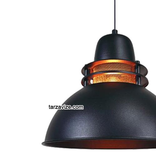 Tarzavize TRT76 Dekoratif Siyah Tekli Retro Modern Sarkıt Avize