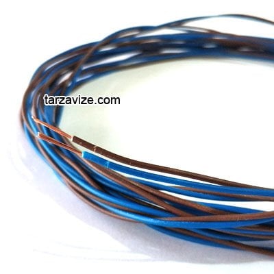 Tarzavize 2x0,50 mm Mavi Kahve Çok Damarlı TTR Avize Montaj Kablosu