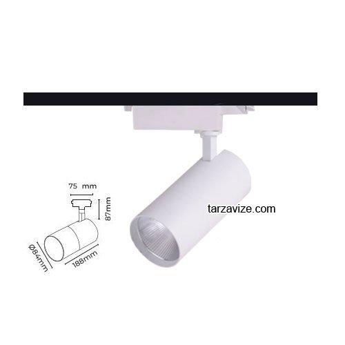 Tarzavize 30 Watt Led Ray Spot Armatür TRZ2051
