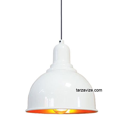 Tarzavize TRT81 Dekoratif Beyaz Tekli Retro Modern Sarkıt Avize