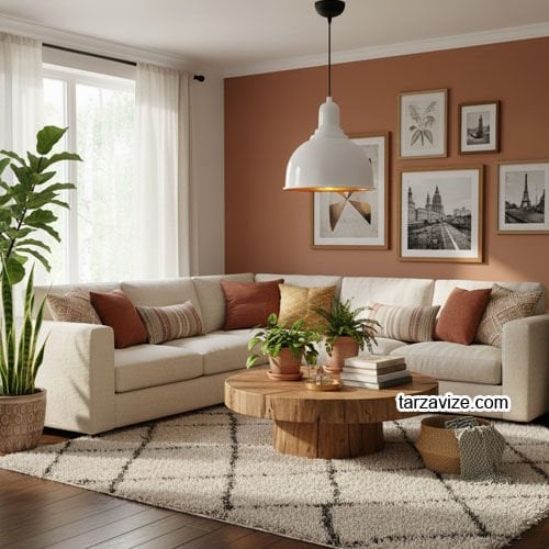 Tarzavize TRT81 Dekoratif Beyaz Tekli Retro Modern Sarkıt Avize