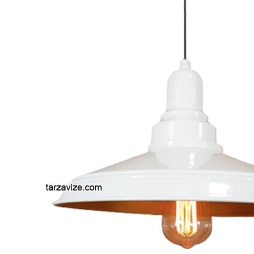 Tarzavize TRT82 Dekoratif Beyaz Tekli Retro Modern Sarkıt Avize