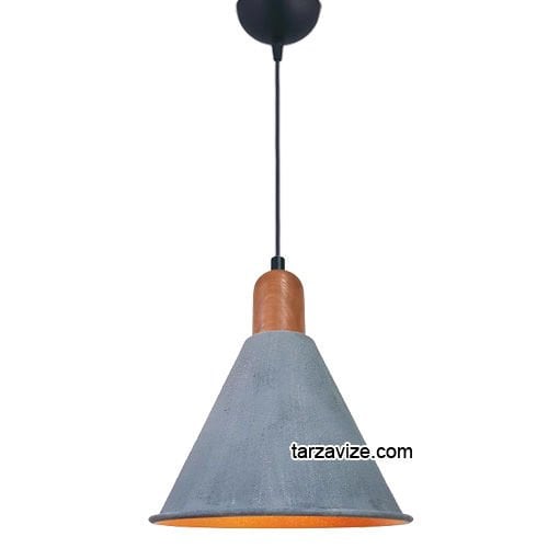 Tarzavize TRT83 Dekoratif Beton Rengi Tekli Retro Modern Avize