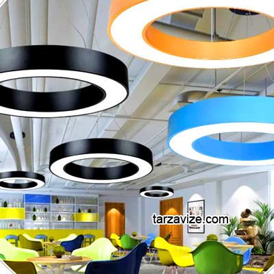 Tarzavize 40 cm 40 Watt Sıva Üstü Sarı Işık Led Simit Linear Aydınlatma Armatürü
