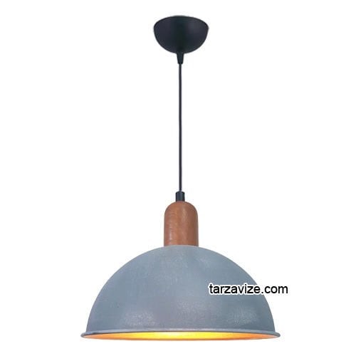 Tarzavize TRT84 Dekoratif Beton Rengi Tekli Retro Modern Avize